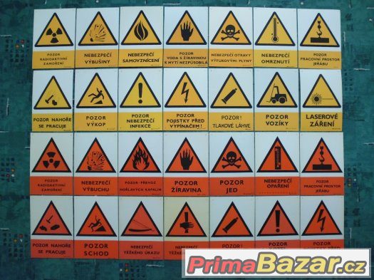 cedule bezpečnostní plast smalt papir umakart atd tabulky – fotografie 1