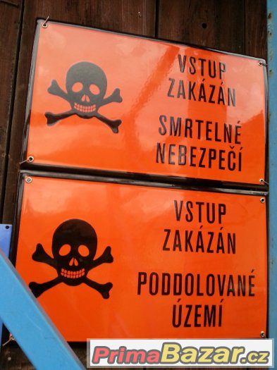 cedule bezpečnostní plast smalt papir umakart atd tabulky – fotografie 2