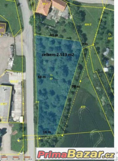 Prodej Stavební pozemek, 2.513 m2, Rakov – fotografie 1