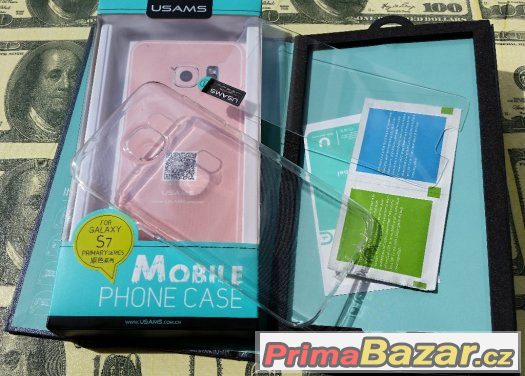 Samsung S7 G930 Tvrzené sklo a Silikonové pouzdro pruhledné – fotografie 2