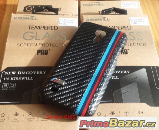 Samsung S4 mini BMW Pouzdro Carbon+Tvrzené Sklo – fotografie 4