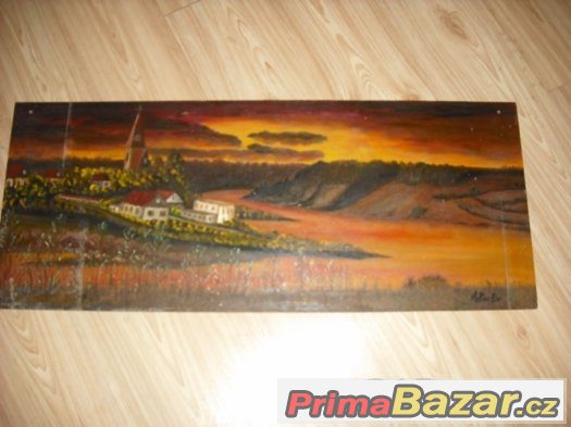 Malovaný obraz Orlík 1982 Alfréd Pecina – fotografie 5