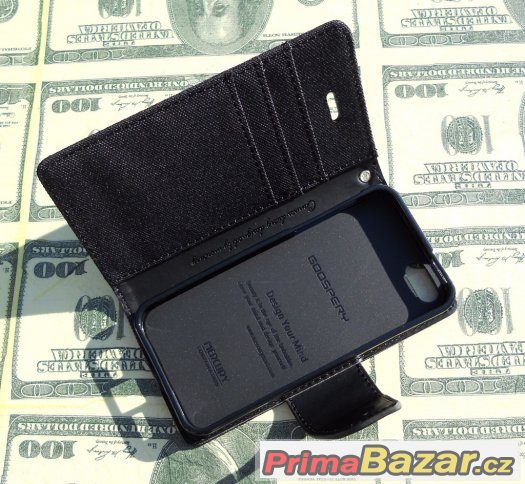 Mercury Canvas Diary pouzdro typu peněženka Apple iPhone 5 – fotografie 4