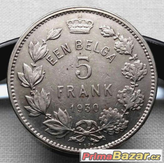 5 franků 1930, Albert I., Belgie – fotografie 1