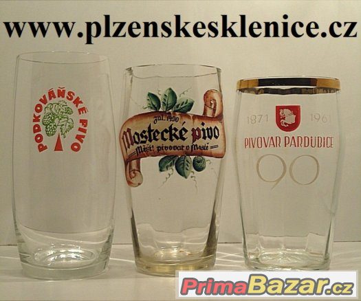 KOUPÍM PIVNÍ SKLENICE, PŮLLITRY,TŘETINKY- DOBŘE ZAPLATÍM – fotografie 1