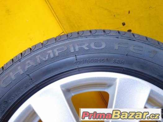 Kia,Hyundai 5x114,3 ET40 + 195/60/15 - nová letní ALU Borbet – fotografie 4