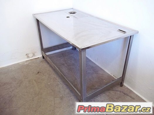 GASTRO nerezový výčepní stůl s oplachem sklenic – fotografie 1