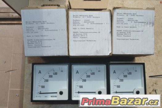 3x Ampermetr - Panelové měřidlo WEIGEL EQ96K 400/5 – fotografie 1