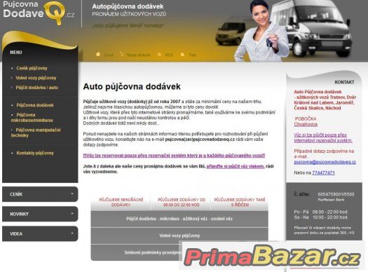 Autopůjčovna dodávek na prodej – fotografie 1
