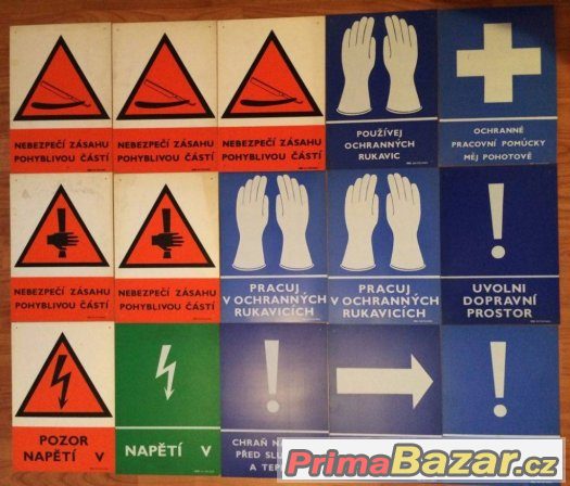 cedule bezpečnostní plast smalt papir umakart atd tabulka – fotografie 2