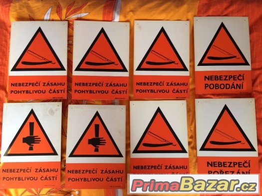 cedule bezpečnostní plast smalt papir umakart atd tabulky. – fotografie 2