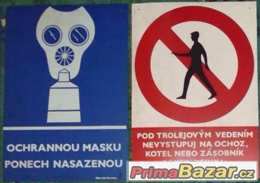 cedule bezpečnostní plast smalt papir umakart atd tabulky... – fotografie 2