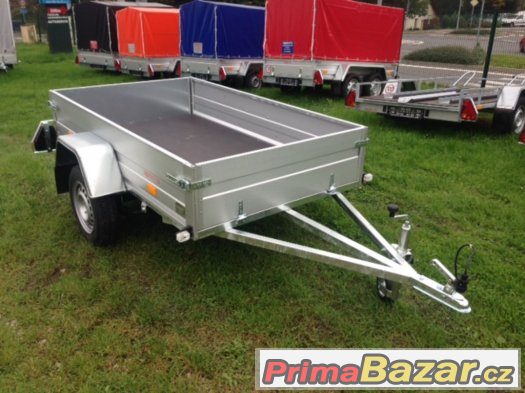 Profi jednoosý přívěsný vozík 215x125cm, 130km/h – fotografie 1