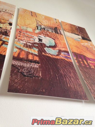 Abstraktní obraz na panelech, 155x90 cm – fotografie 3