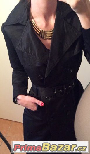 ZARA woman krasny cerny moderni trenckot/kabatek S – fotografie 5