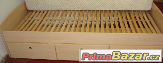Postel se suplaty + rošt + matrace 90x200 – fotografie 2