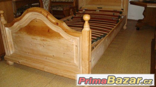 Selska postel z masivu + rost + matrace 100x200 – fotografie 3