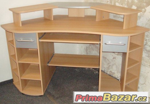 PC stůl rohový - moderní  -  výborný stav – fotografie 1