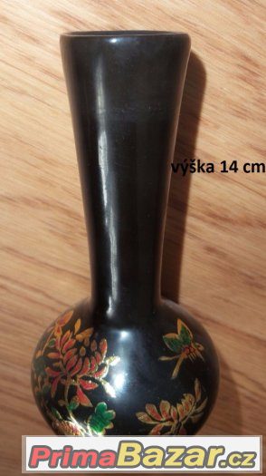 Prodej 2 čínských černých malovaných váziček. – fotografie 2