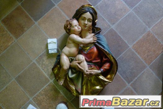 Madonna 24 karátů zlato, lipové dřevo – fotografie 5