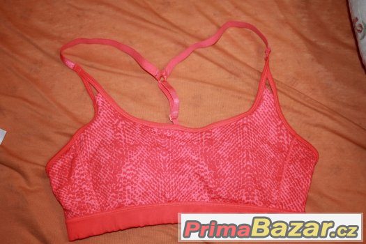 H&M lososová sportovní podprsenka (vel. M) – fotografie 1