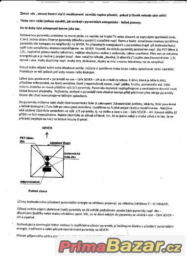 Prodám léčebnou pyramidu,polarizuje vodu,léčí – fotografie 2