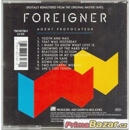 CD Foreigner - Agent Provocateur – fotografie 2
