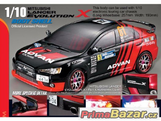 RC karosérie 1/10 Mitsubishi Lancer EVO X - Rally – fotografie 4