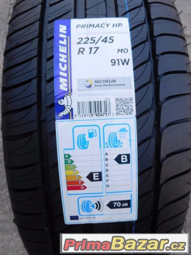 2x nové letní Michelin Primacy HP 225/45/17 91W – fotografie 3