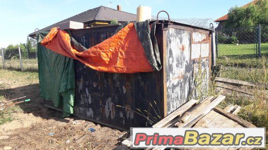 Stavební buňka, železná s podlahou, cena 3.499,-Kč – fotografie 1