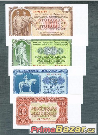 Staré bankovky - sestava 1953 bezvadný stav – fotografie 1