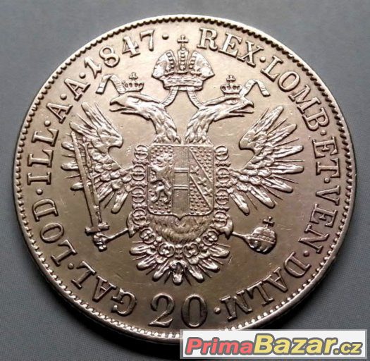 20 krejcarů 1847 A, Ferdinand V., Vídeň – fotografie 1