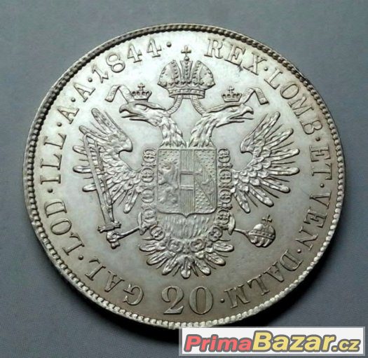 20 krejcarů 1844 C, Ferdinand V., Praha – fotografie 1