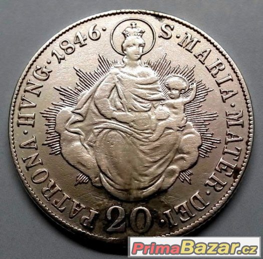 20 krejcarů 1846 B, Ferdinand V., Uhry – fotografie 1