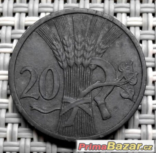 20 haléřů 1942, Protektorát Č a M. – fotografie 1