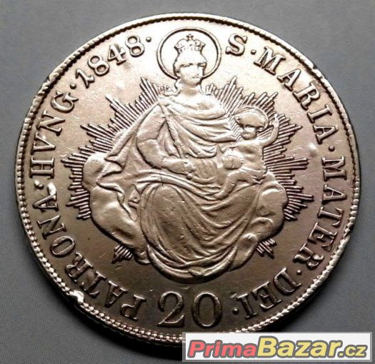 20 krejcarů 1848 B, Ferdinand V., Uhry – fotografie 1