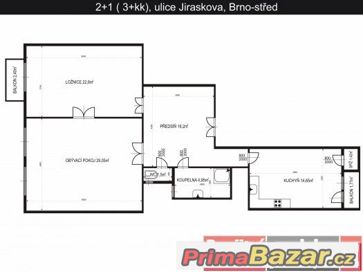 Prodej OV 3+kk, CP 98m2, ulice Jiráskova, Brno-střed – fotografie 1