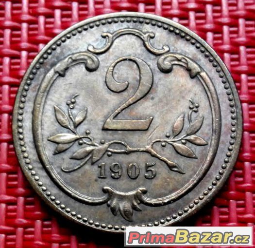 2 heller 1905 bz, František Josef I., Vídeň – fotografie 1