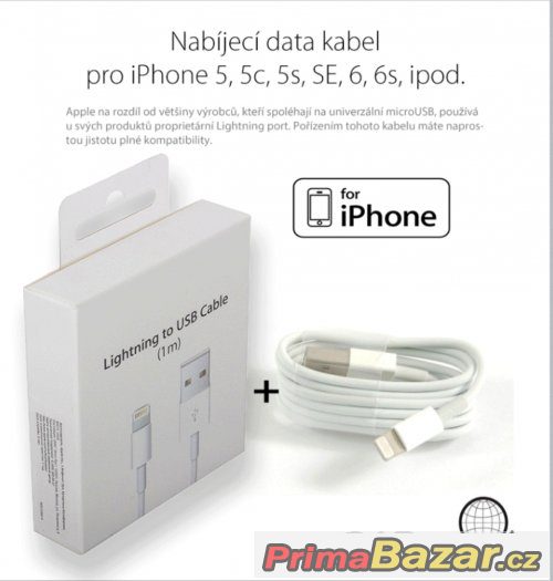 Lightning kabel pro Apple iPhone 5/5s/6/6s/SE a iPad – fotografie 2