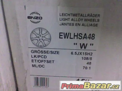 ALU disky 15" Enzo W 5x108