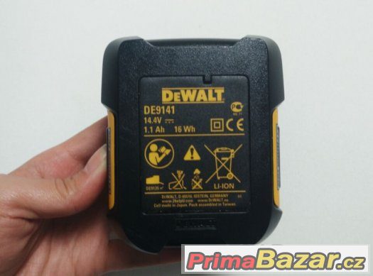 2 Kusy Akumulátor DeWALT DE9141 Li-ion 14,4V 1,1Ah – fotografie 3