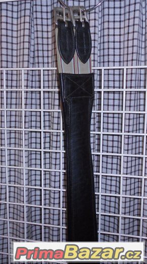 Podbřišník kožený Kentaur s gumou 120 cm černý Nový – fotografie 3