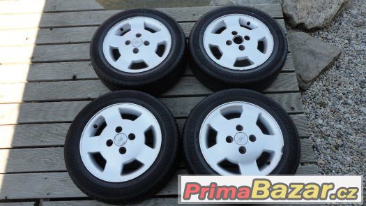 4x alu kola Ford R14 4x108 + 4x letní pneu 185/60/R14 – fotografie 1