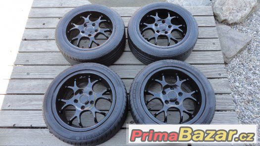4x alu kola Borbet R16 5x120 + 4x letní pneu 205/50/R16 – fotografie 1