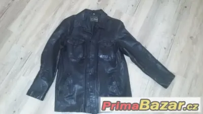 černá kožená bunda