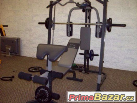ZÁNOVNÍ MARCY SMITH MACHINE MP3100 + 80 KG KOTOUČE – fotografie 1