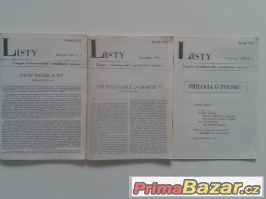 Listy (Časopis československé socialistické opozice ) – fotografie 1