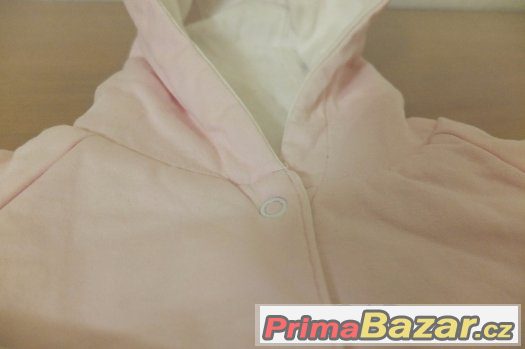 Oboustraná teplá mikina/bunda NEXT a semišová bílá mikinka – fotografie 2