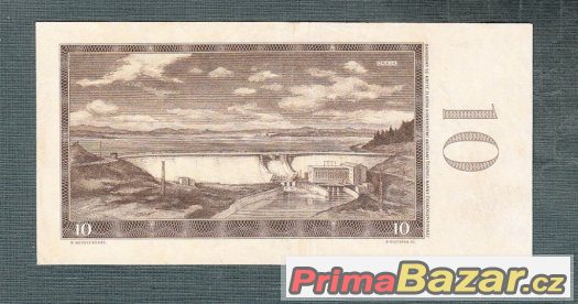 Staré bankovky - 10 kčs 1960 VZÁCNÁ serie F pěkný stav – fotografie 2