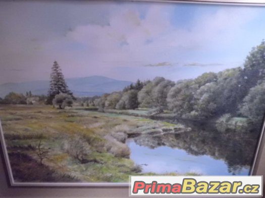 L Rudolf - Obr Olej na desce- Vltava pod Smolnou Pecí – fotografie 2